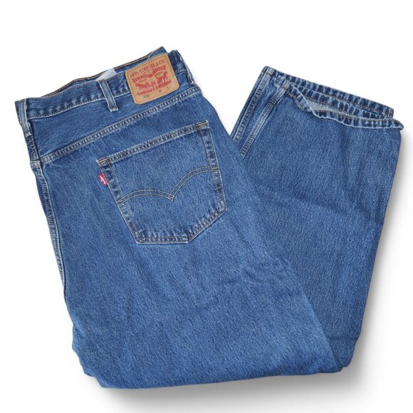 Levis 550 Relaxed Fit Tapered Leg Denim Jeans Men's Size 48x30 Stonewashed Blue - Picture 11 of 11